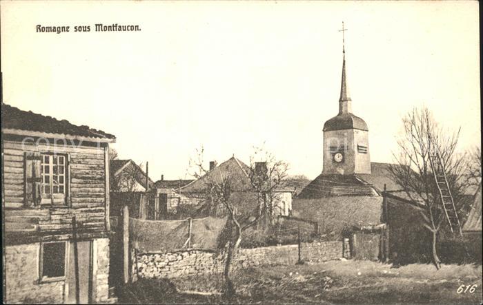 Romagne-sous-Montfaucon Teilansicht mit Kirche