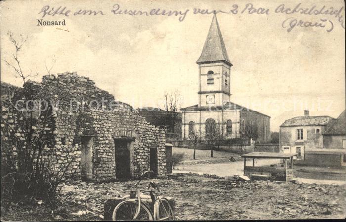 Nonsard-Lamarche zerstoertes haus Kirche Westlicher Kriegsschauplatz Nr. 297