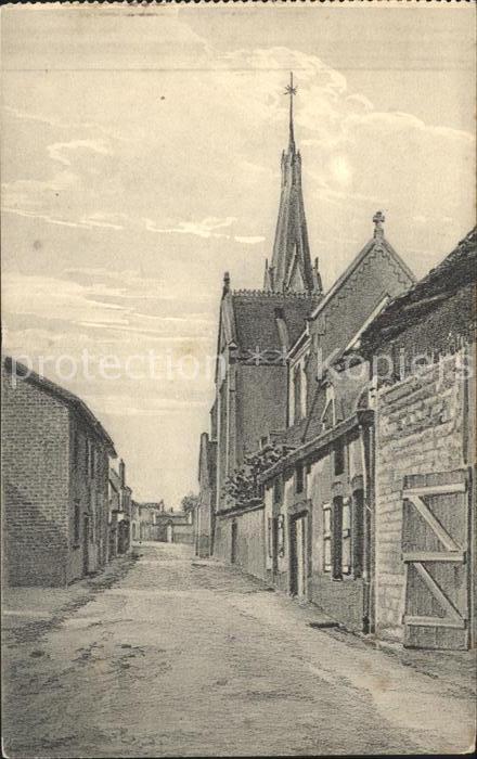 Pont Faverger Strassenpartie Kirche