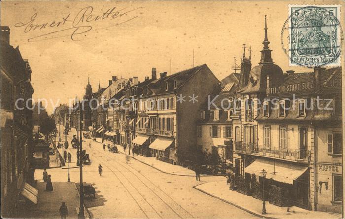 Colmar Haut Rhin Elsass Strassenpartie Stempel auf AK