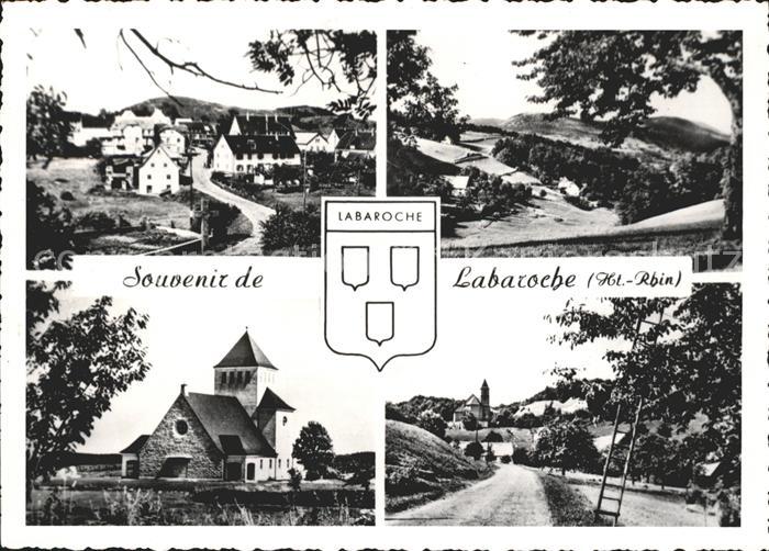 Labaroche Teilansichten Kirche Wappen