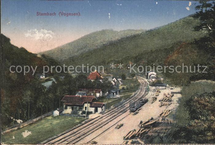 Stambach Bas Rhin Panorama Vogesen Eisenbahn