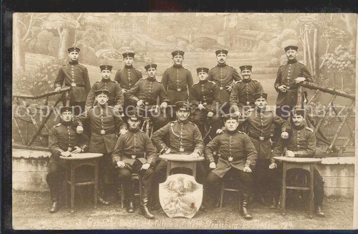 Strasbourg Alsace Militaer Regiment Gruppenbild