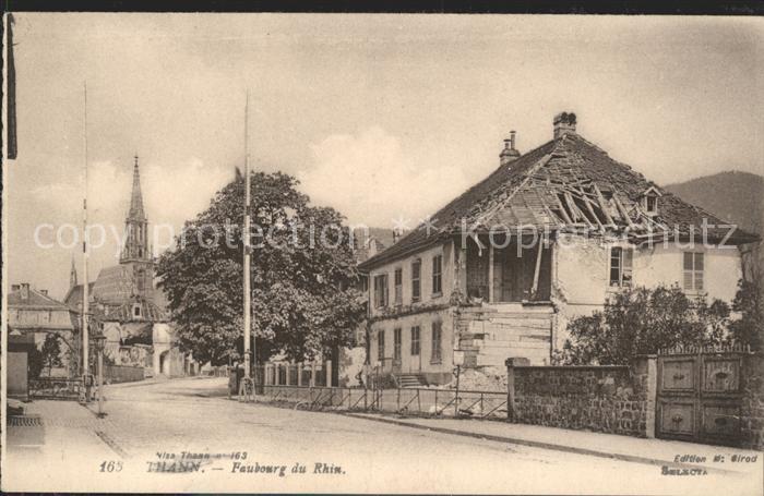 Thann Haut Rhin Elsass Faubourg du Rhin Eglise Ruines Grande Guerre 1. Weltkrieg