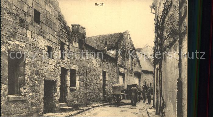 Coucy-le-Chateau-Auffrique Strassenpartie zerstoerte Haeuser 1. Weltkrieg Grande