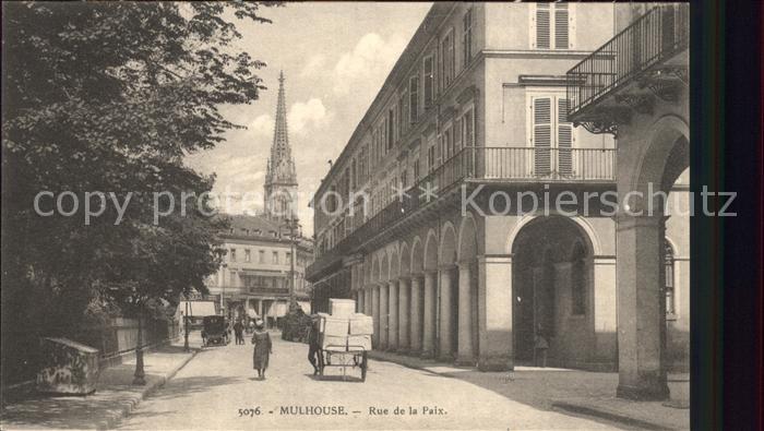 Mulhouse Muehlhausen Rue de la Paix Eglise