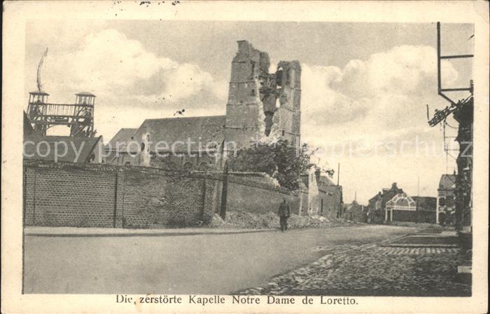 Lens Pas-de-Calais zerstörte Kapelle Notre Dame de Loretto