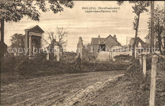 Bailleul Nord Septemberoffensive 1915 Ruinen 1. Weltkrieg Grande Guerre