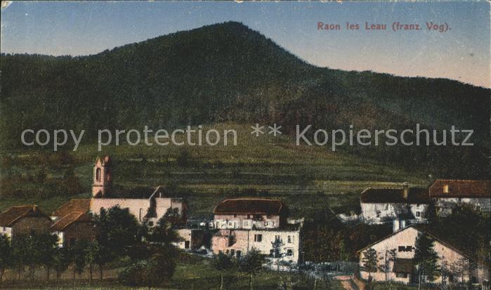 Raon-les-Leau Ortsansicht mit Kirche Vogesen