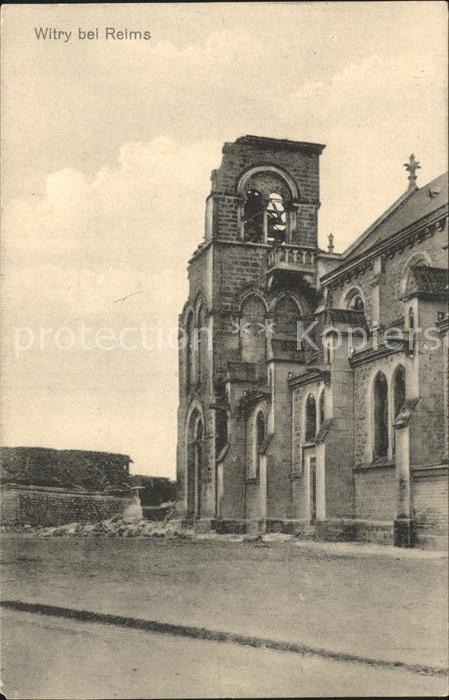 Witry-les-Reims Eglise Ruines Grande Guerre 1. Weltkrieg