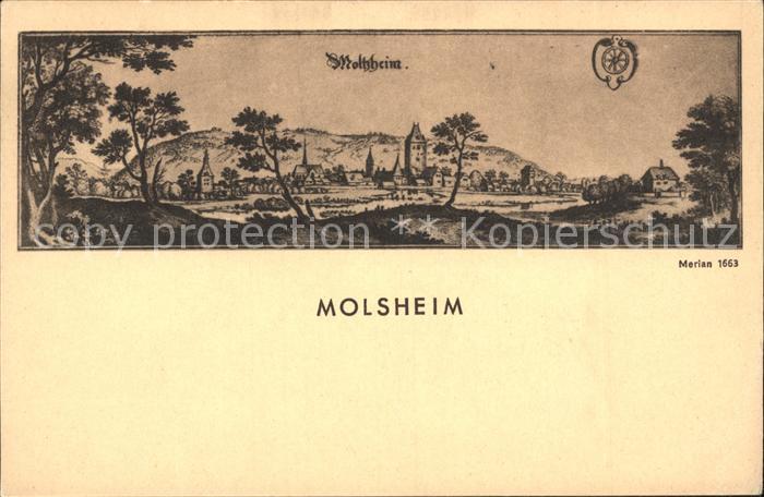 Molsheim Gesamtansicht nach Merian 1663