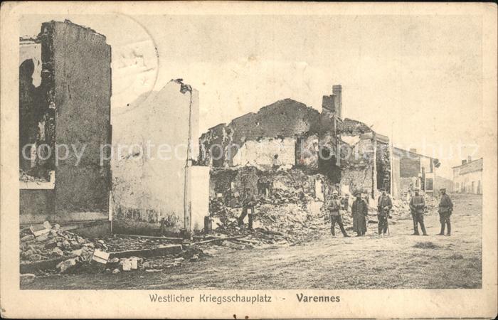 Varennes-en-Argonne Westlicher Kriegsschauplatz Ruinen 1. W