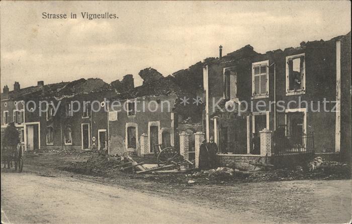 Vigneulles Strassenpartie Ruinen 1. Weltkrieg Grande Guerre