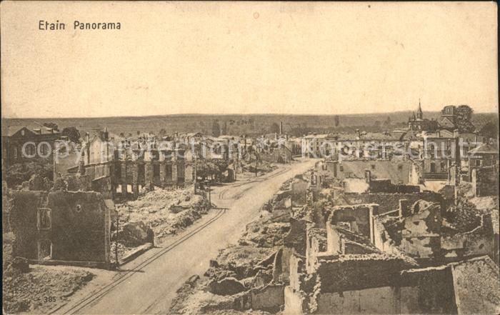 Etain Panorama Ruines Grande Guerre 1. Weltkrieg