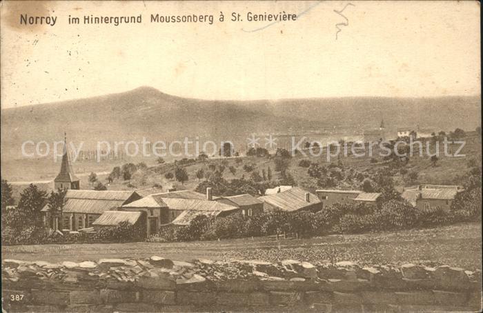 Norroy-les-Pont-a-Mousson Ansicht mit Moussonberg a St Genieviere