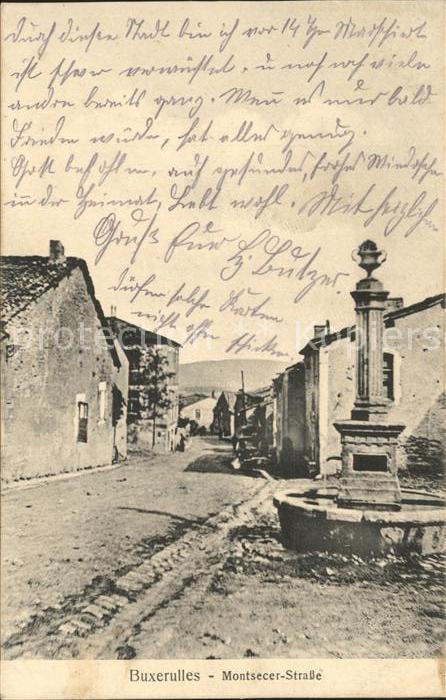 Buxerulles Montsecer Strasse Brunnen 1. Weltkrieg Grande Guerre