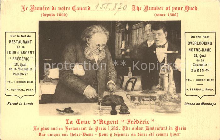 Paris Restaurant de La Tour d Argent Frederic Terrasse