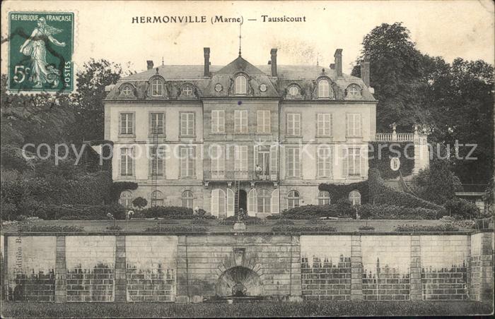 Hermonville Taussicourt Stempel auf AK