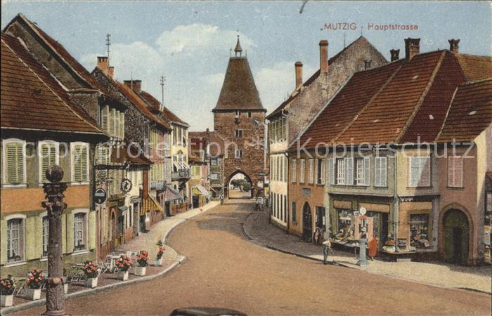 Mutzig Bas Rhin Alsace Hauptstrasse Turm Tor