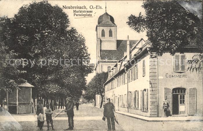 Neubreisach Marktstrasse Paradeplatz Kirche