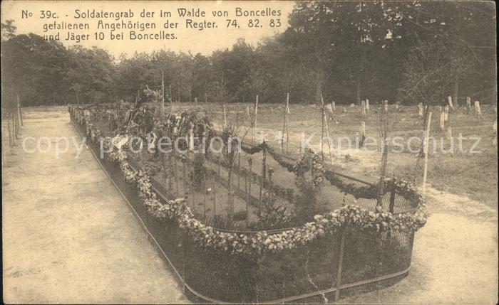 Boncelles Soldatengrab Regter. 74 82, 83 Jaeger 10 No. 39c