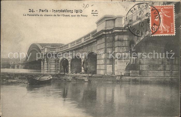 Paris Inondations Janvier 1910 Hochwasser Katastrophe
