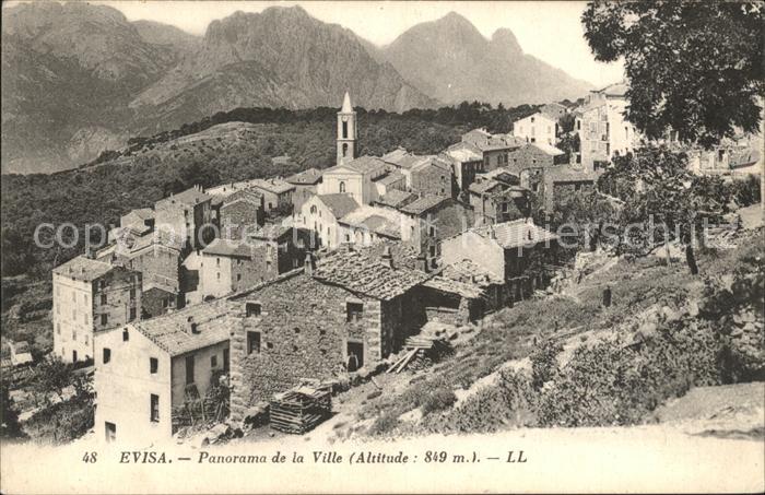 Evisa Panorama de la Ville Montagnes