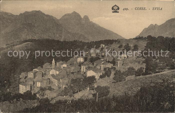 Evisa Gesamtansicht Gebirge