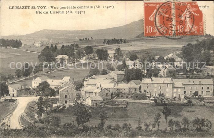 Mazet-Saint-Voy Vue generale Pic du Lizieux Stempel auf AK