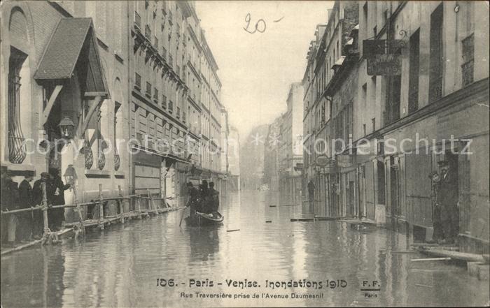 Paris Inondations Janvier 1910 Hochwasser Katastrophe