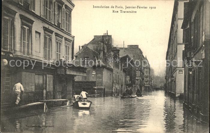 Paris Inondations Janvier 1910 Hochwasser Katastrophe