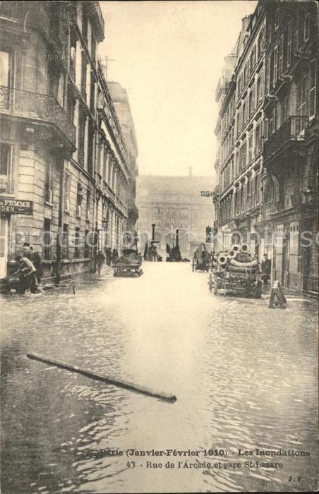 Paris Inondations Janvier 1910 Hochwasser Katastrophe
