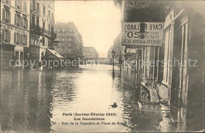 Paris Inondations Janvier 1910 Hochwasser Katastrophe