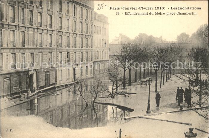 Paris Inondations Janvier 1910 Hochwasser Katastrophe
