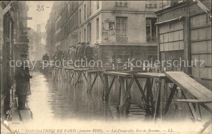 Paris Inondations Janvier 1910 Hochwasser Katastrophe