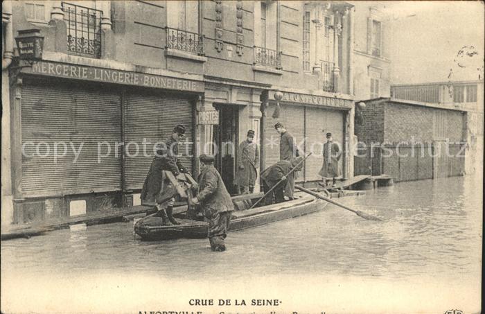 Paris Crue de la Seine Inondations Janvier 1910 Hochwasser Katastrophe