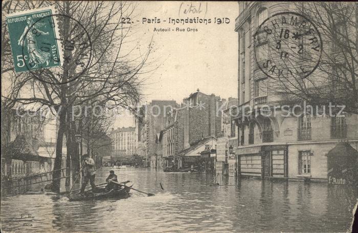 Paris Inondations Janvier 1910 Hochwasser Katastrophe