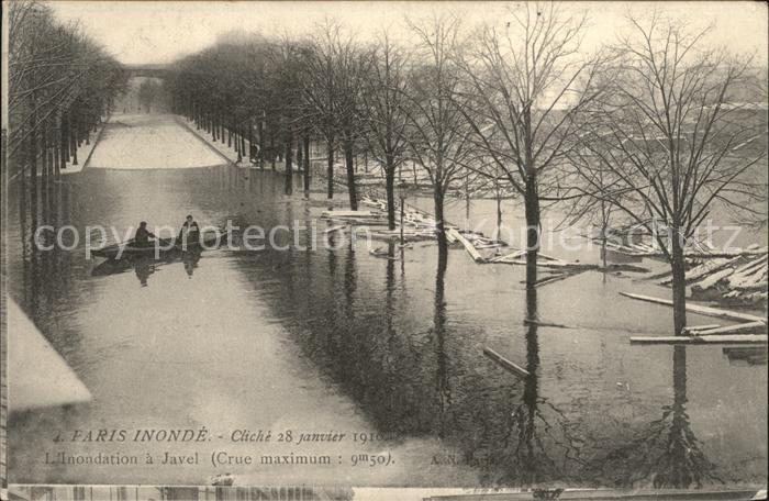 Paris Inondations Janvier 1910 Hochwasser Kat