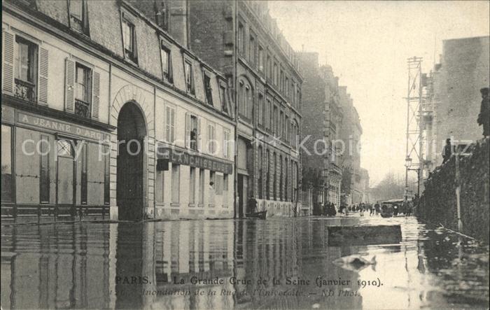 Paris Inondations Janvier 1910 Hochwasser Katastrophe
