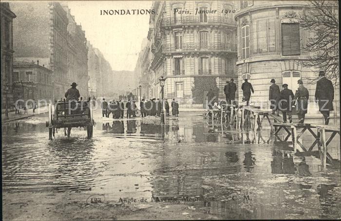 Paris Inondations Janvier 1910 Hochwasser Katastrophe