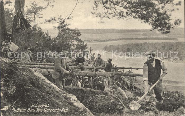 Saint-Souplet Beim Bau von Unterstaenden