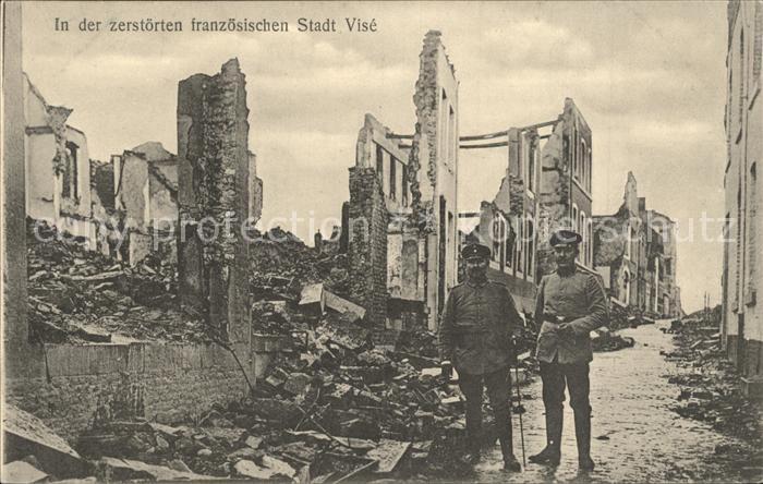 Vise zerstoerte franzoesische Stadt Militaer 1. Weltkrieg Grande Guerre