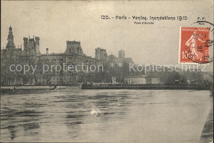 Paris Inondations Janvier 1910 Hochwasser Katastrophe