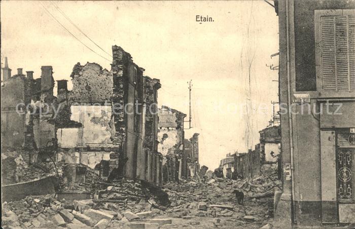 Etain Krieg 1914 Ruines Grande Guerre