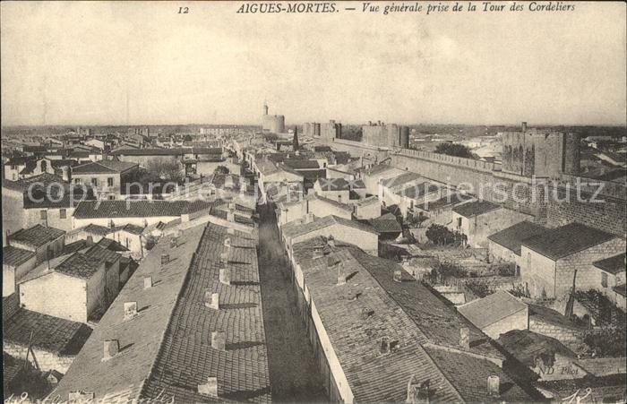 Aigues-Mortes Gard Vue generale prise de la Tour des Corde