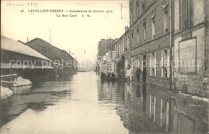 Paris Inondations Janvier 1910 Rue Cave Hochwasser Katastrophe