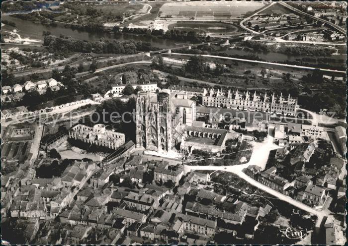 Toul 54 Cathedrale Saint Etienne Moselle Stade vue aerienne