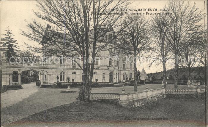 Chaudron-en-Mauges Chateau du Plessis Villoutreys Facade principale