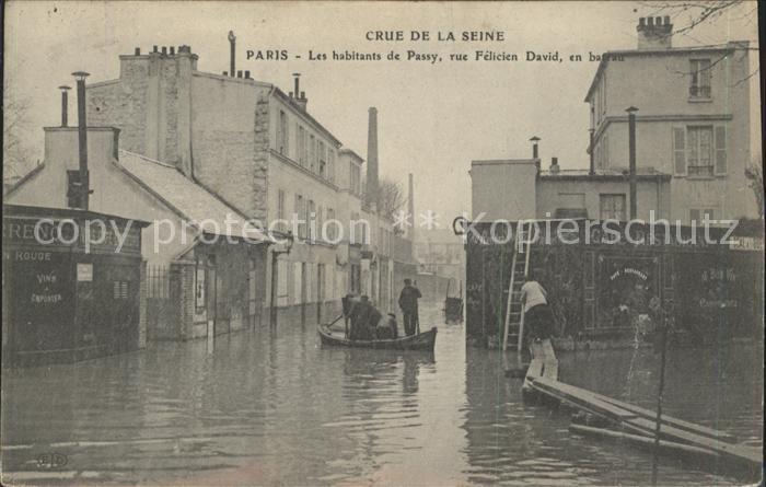 Paris Crue de la Seine Inondations Janvier 1910 Hochwasser Katastrophe