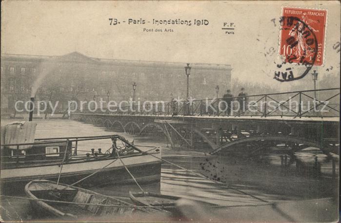 Paris Inondations Janvier 1910 Hochwasser Kat